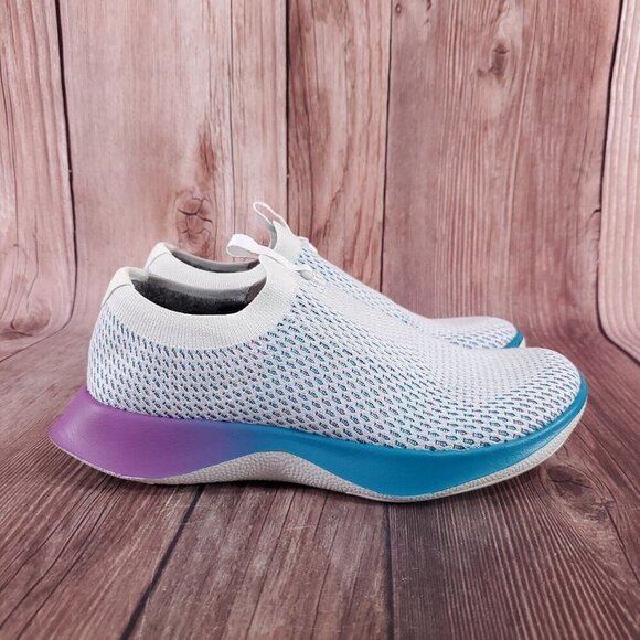 Allbirds Womens 8.5 Tree Dasher Relay Running Shoes Blizzard Thrive Teal Purple - Picture 3 of 14